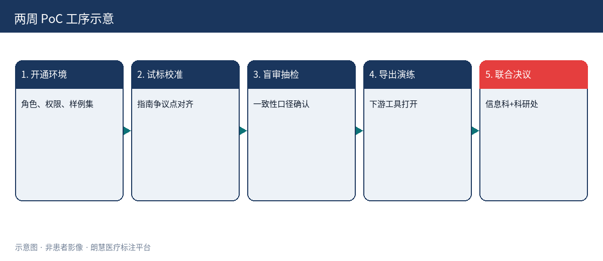 Two-week PoC flow (not patient imaging)