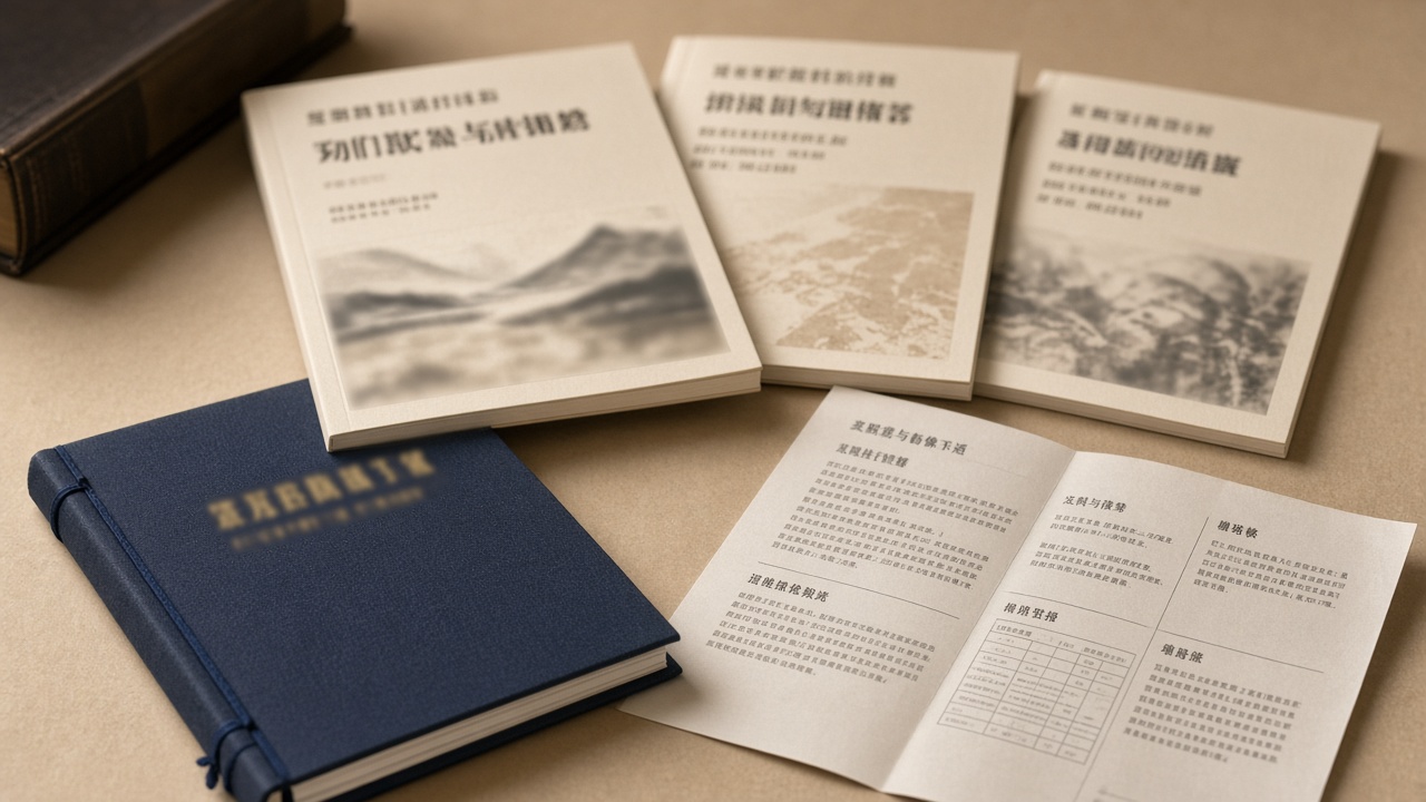 合上的装订本与展开的印刷页
