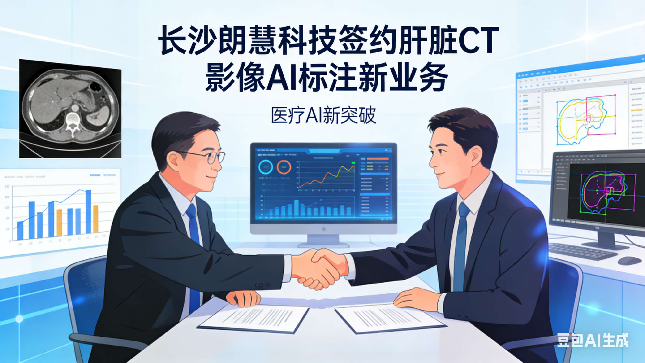 长沙朗慧科技签约肝脏CT影像AI标注新业务，引领智能医疗数据新浪潮
