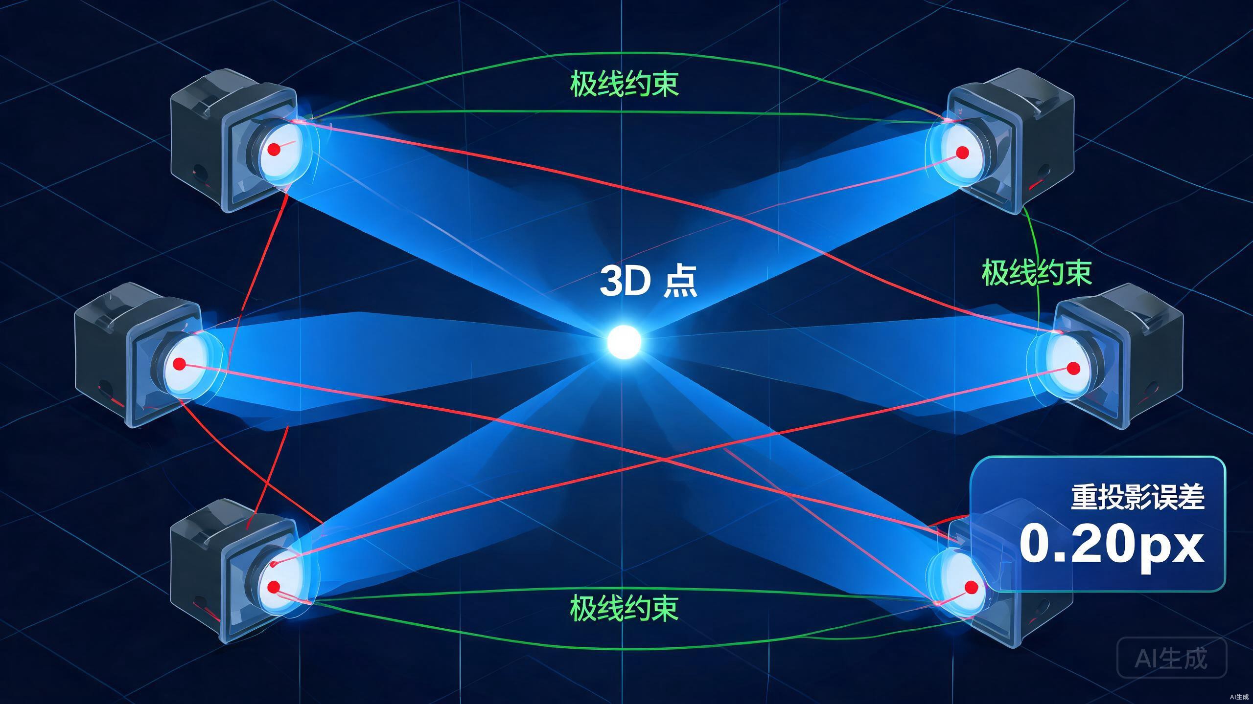 0.20像素的极限：朗慧E6六目相机重投影误差分析与AI训练数据质量保障