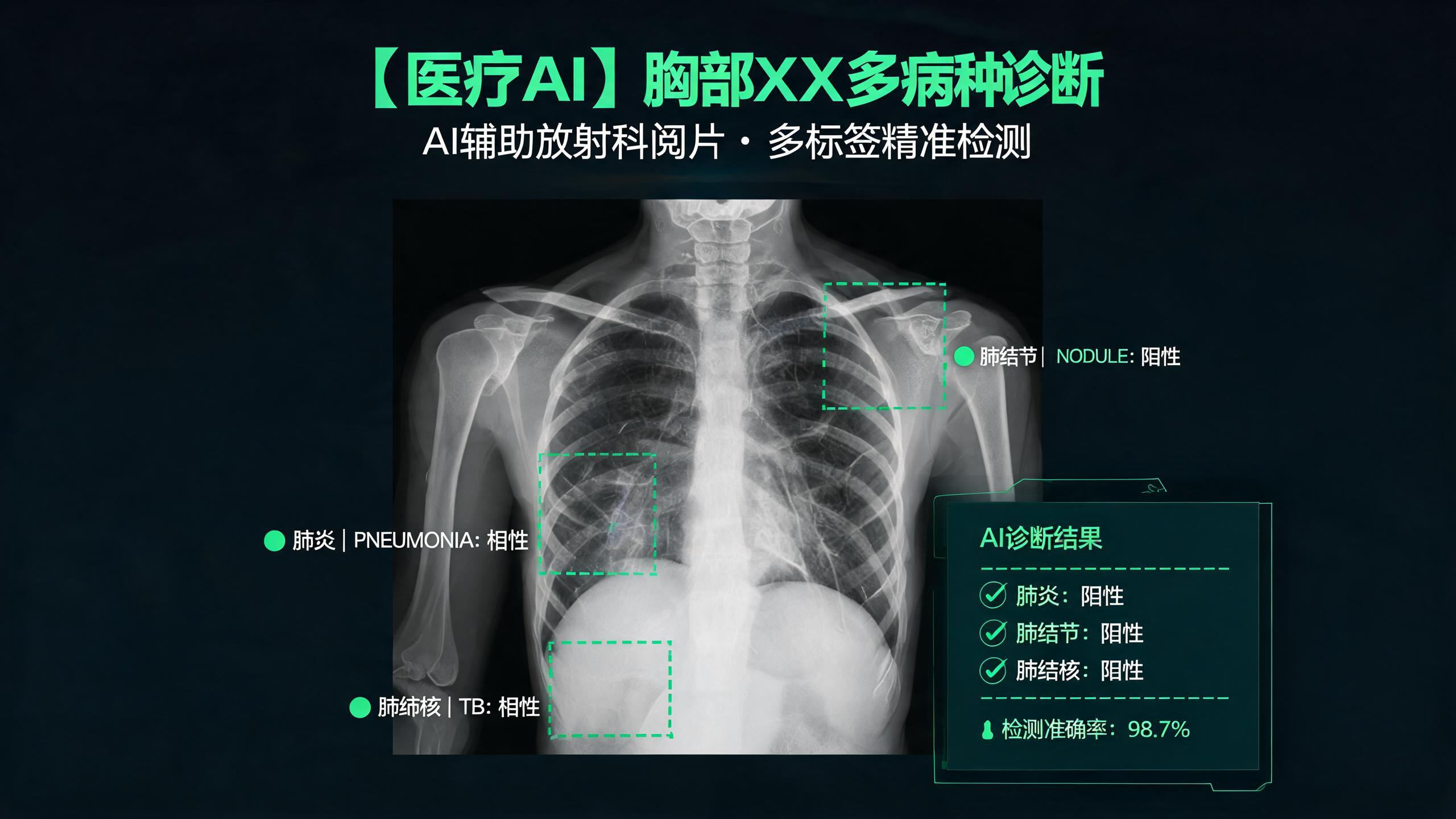 200万例胸片数据集筑基：从多病种联合诊断到基础模型迁移的放射学革命